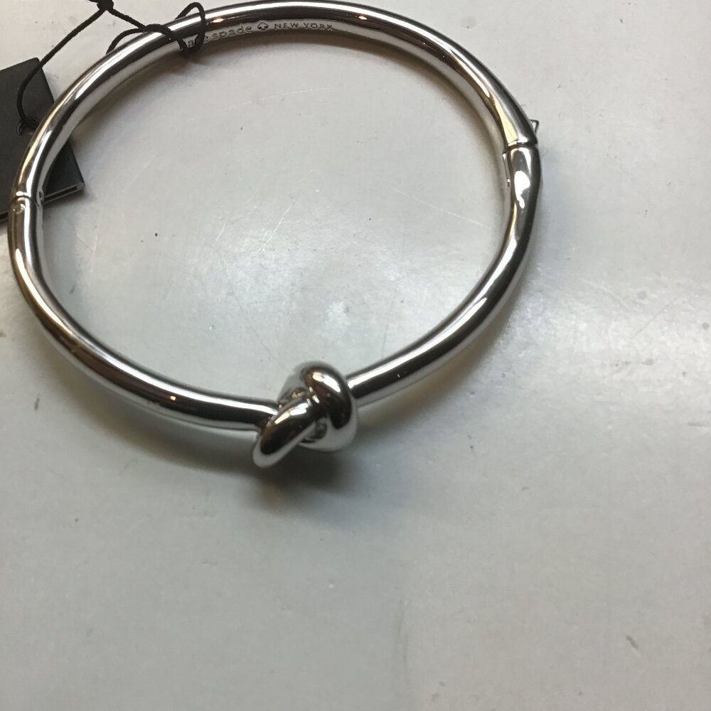 Kate Spade New Silver Sailor's Knot Hinged Bracelet